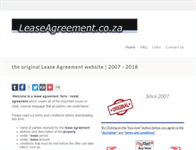 Tablet Screenshot of leaseagreement.co.za